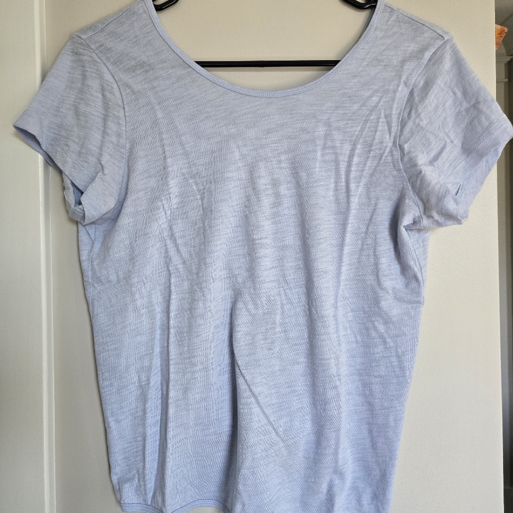 Abercrombie & Fitch Women’s Gathered Back Soft Tee Light Blue S